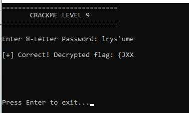 Level 9 terminal success