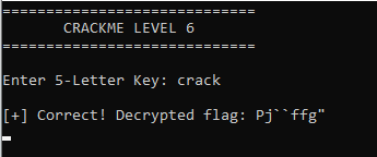 Level 6 terminal success