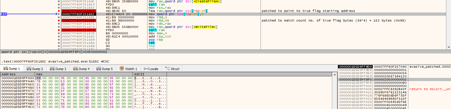 x64dbg patch view