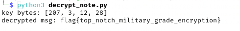flag.note decryption result