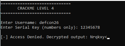 Level 4 wrong serial