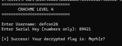 Level 4 correct flag