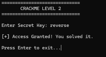 Level 2 success